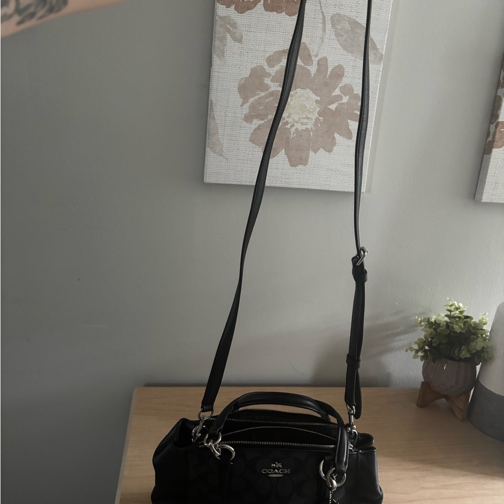 COACH Black Signature Canvas Satchel - Picture 3 of 5